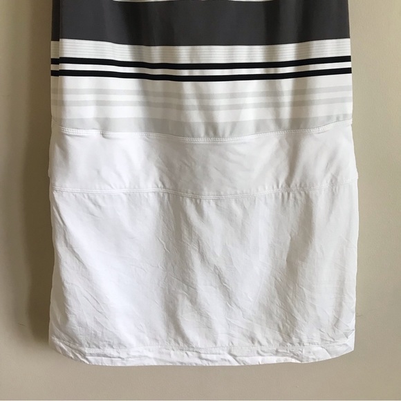 Lululemon Blissed Out Tank Dress Mini Racerback White Black Stripes Lightweight - Picture 5 of 8